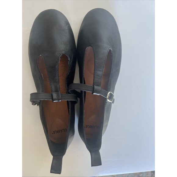 Ulanka Tuli T Strap Mary Jane Black Leather Made In Spain Ballet Flats US 9 - Picture 3 of 9